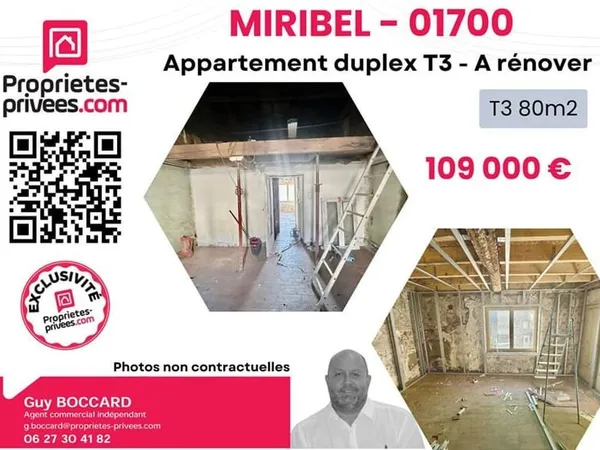 Appartement Miribel 3 pièce(s) 80 m2