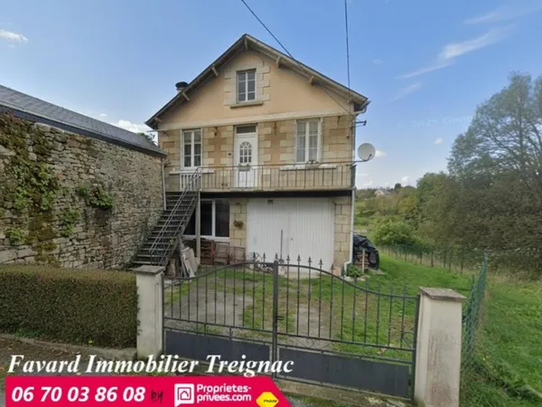 Maison Individuelle centre Treignac 85 m² - Jardin 1000m² - garage 110m²