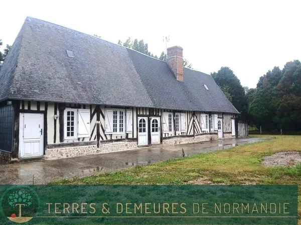 15 min de la gare de Bernay maison normande sur 3658 m² de terra