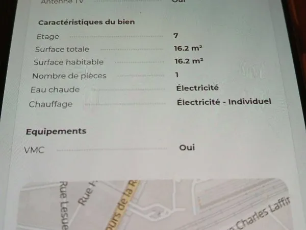 Loue studio 16m²