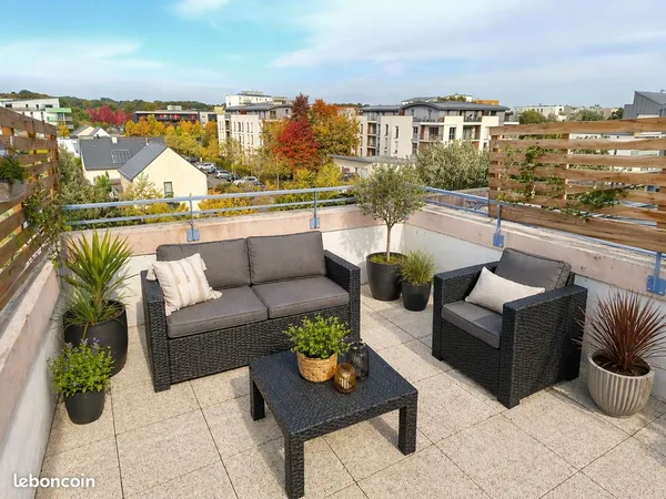 Chantepie T4 78m2 Dernier étage Triple exposition Terrasse 28m2
