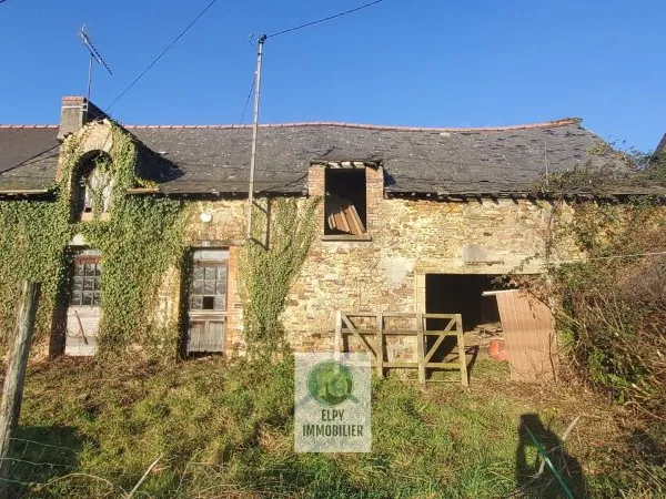 Maison en pierres 180m² à rénover - 2 pièces - 1 chambre - Terrain 1080m² - TEILLAY