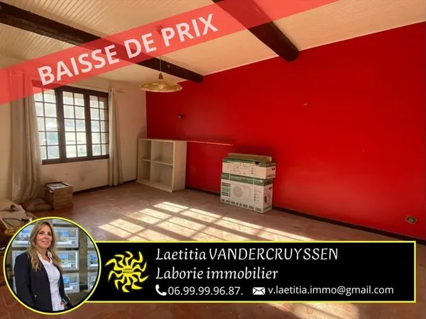A vendre maison T3 à rénover avec beaux volumes à Lézignan-Corbières