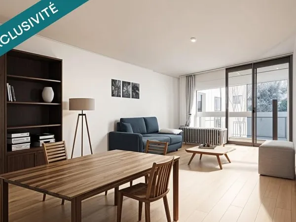 Appartement 2 pièces de 48m2 à 10 min à pied du métro ligne 14