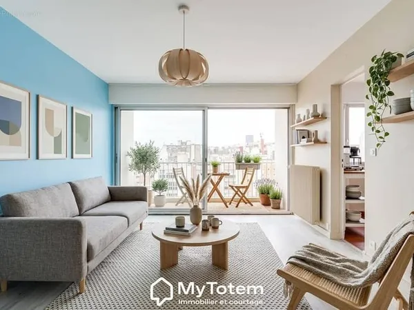 Paris 13e - Studio avec 2 balcons - 33,77m2