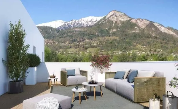 Marnaz avec vue dégagée sur les montagnes