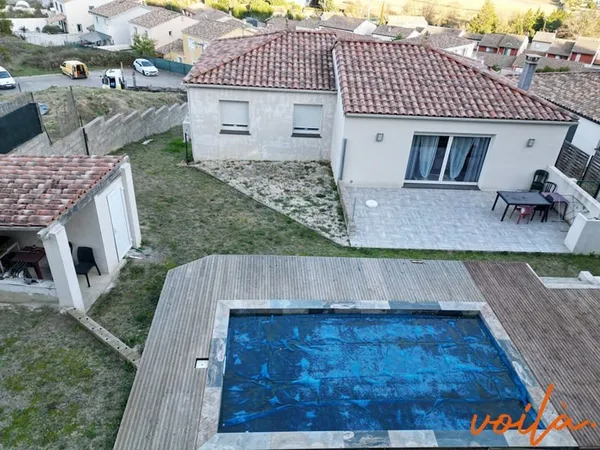 REF - BATAILLE - 5 min CARCASSONNE - Maison133m² hab - 3 chambres - Garage - Piscine