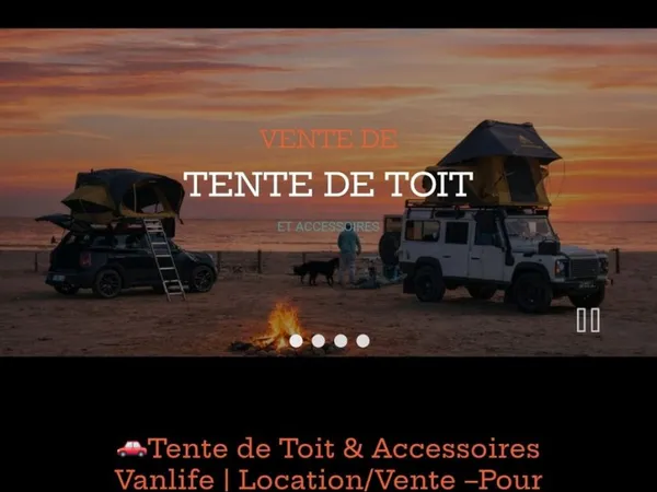Cession site e-commerce outdoor rentable à développer - Woody's Camp