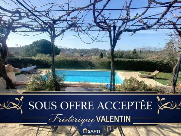Villa T6 avec piscine et garage Vue dégagée sur les Pyrénées