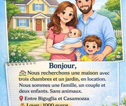Famille recherche à louer une maison