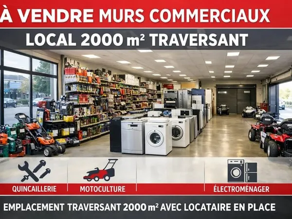 MURS COMMERCIAUX MIXTES 2000 m2 COEUR DE VILLE NOYON (60400