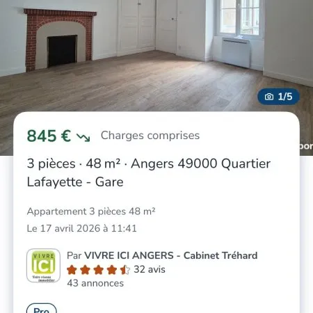 Apparemment à louer Angers