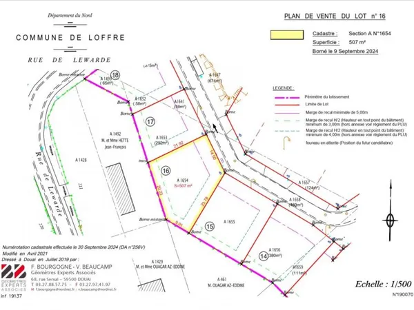 Terrain en lotissement 507 m²