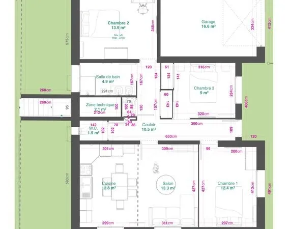 Maison T4 rénovée - 80,5 m² - Jardin 300 m² - Parking - Digne-les-Bains (Les Augiers)