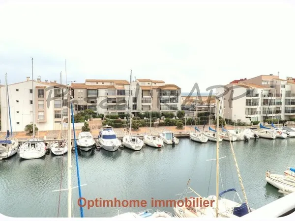 Appartement à vendre 3 pièces LE CAP D'AGDE (34) - vue mer et chenal
