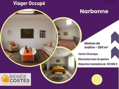 Viager occupé - F88-H65 ans - NARBONNE (11100)