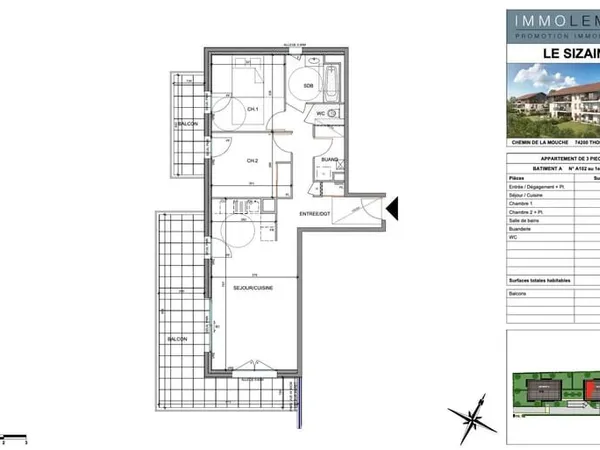 Appartement NEUF T3 au 1er étage - Thonon, le SIZAIN