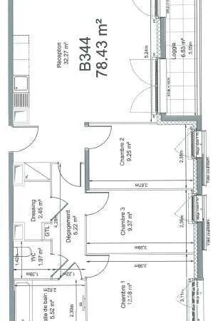Appartement 4 pièces 78 m²