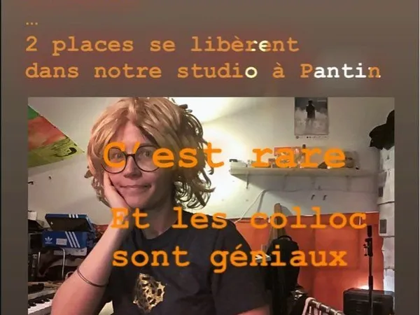🍋Place libre dans studio de musique partagé avec deux musiciens. PANTIN métro HOCHE. Libre à partir 