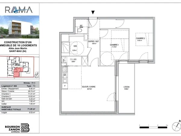 VENTE : maison T3 (71 m²) à ST MAX