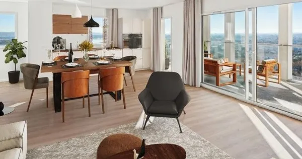 APPARTEMENT T5 NEUF TRAVERSANT EMPLACEMENT PRISE
