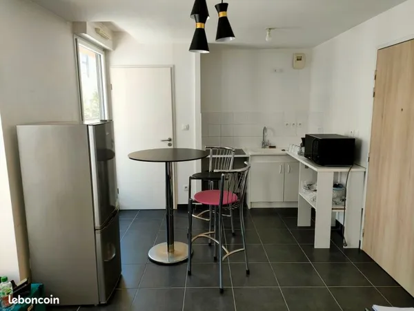 A louer studio meublé (24m2) et garage, situés rue du lac, Lyon 3ème