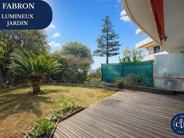 4 Pièces - Rez-de-jardin - Grand extérieur - Fabron
