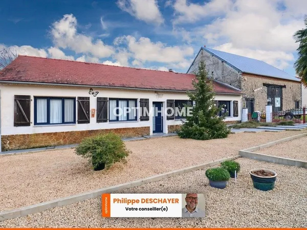 Maison Plain-Pied 124 m² - 5 pièces - 3 Chambres - Grange de 100 m² - terrain 2895 m² - SAINT LEGER 