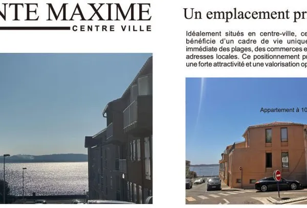 Appartement 83m2, situé en centre-ville, à 100m de la plage