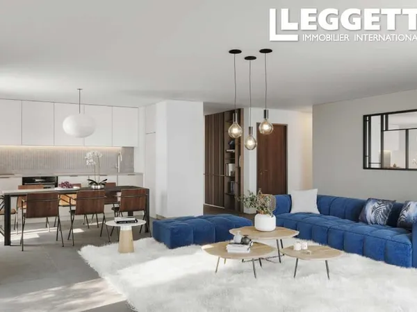 T3 neuf de 64.93m2 à vendre a Sciez-sur-Leman près du lac Leman avec balcon et 2 places de parking p