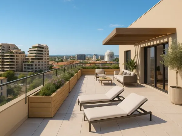 EXCEPTIONNEL PORT MARIANNE ! T4 DERNIER ETAGE AVEC 119M² D'EXTERIEUR