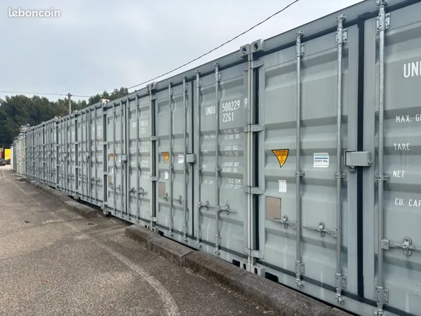 Conteneur de stockage 24/7 - sécurisé (code + caméras) - 14 m² - 160 TTC/mois