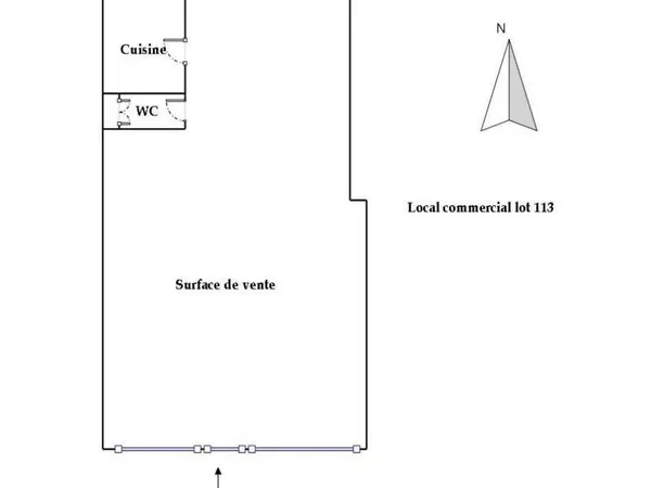 Local commercial 100 m²