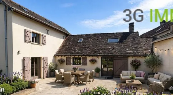 Maison ancienne avec grand jardin clos | Terrasse et cheminée