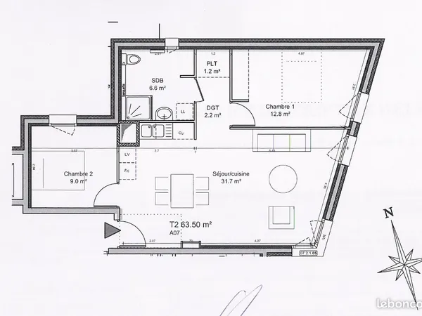T3 Excellent état 63 m2 Villeurbanne la Doua
