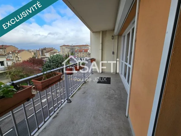 Appartement, loué, type F3, avec balcon et place de parking