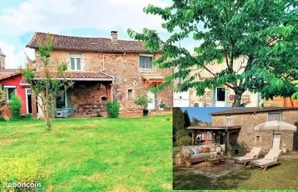 Maison en pierre 152 m² + dépendance rénovée 42 m² - Terrain 630 m²
