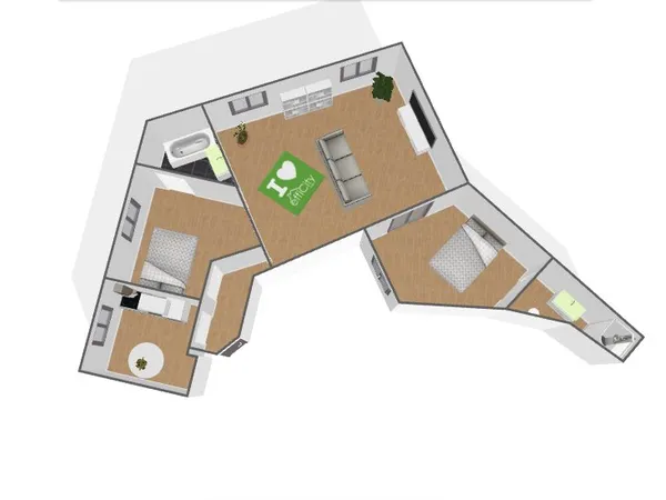 Appartement 4 pièces 74 m²