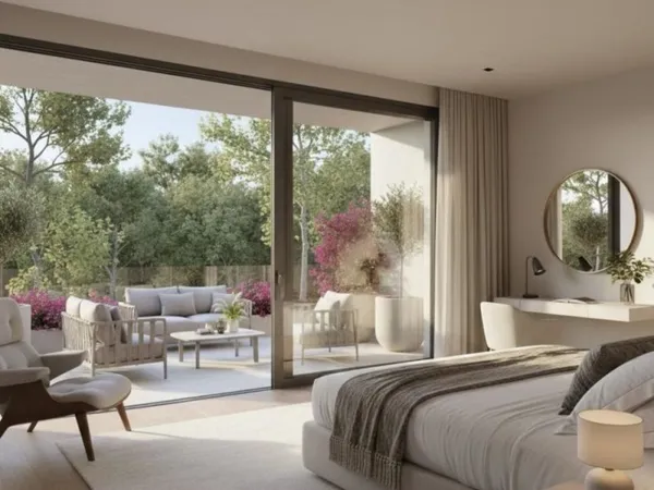 Appartement avec grand séjour et grand extérieur