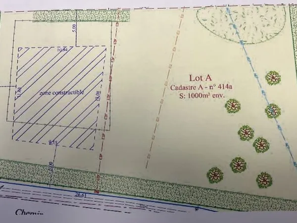 Rare Terrain 1000 M² Notre dame de Boisset