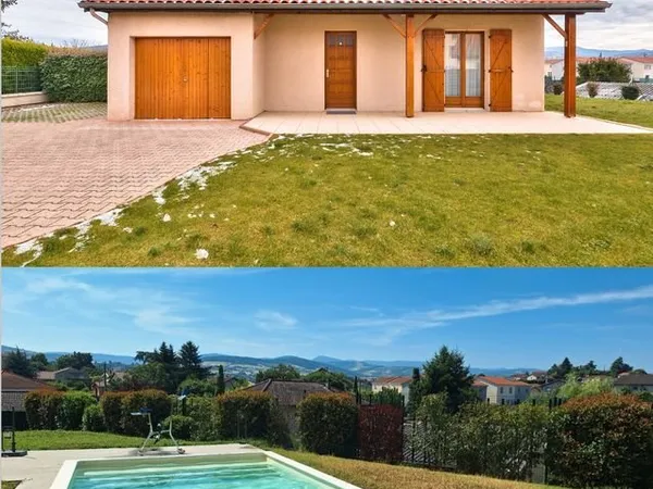 Villa 110m2 avec piscine - 4 pièces - terrain 800m2
