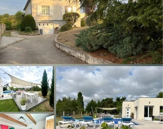 Grande maison familiale au calme avec piscine et pool house