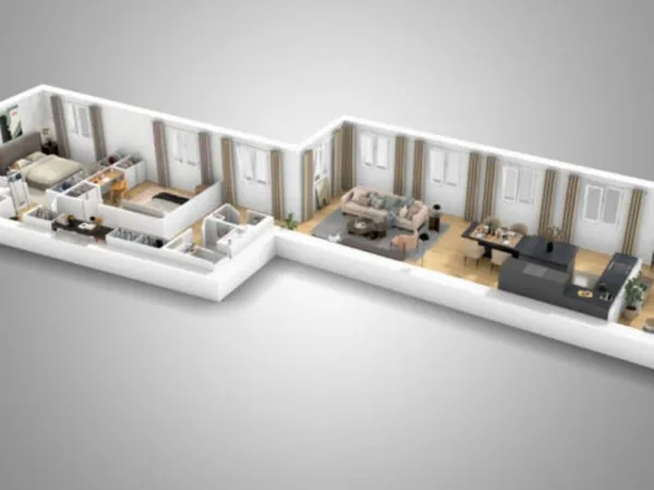 Appartement neuf livré fini , 106 m2 , Face aux Coustous à Bagnères-de-Bigorre