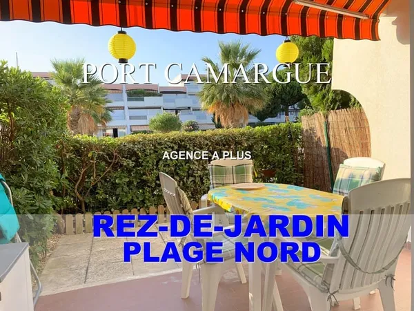 STUDIO CABINE -REZ-DE-JARDIN - PLAGE NORD