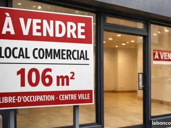 LOCAL COMMERCIAL 106 M² - Libre d'occupation - centre-ville