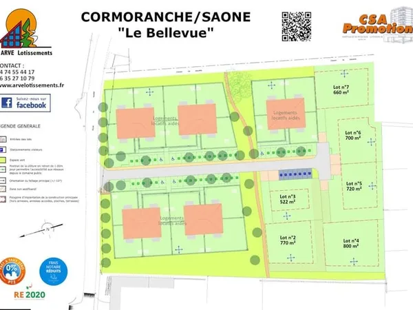 Terrain 800 m²