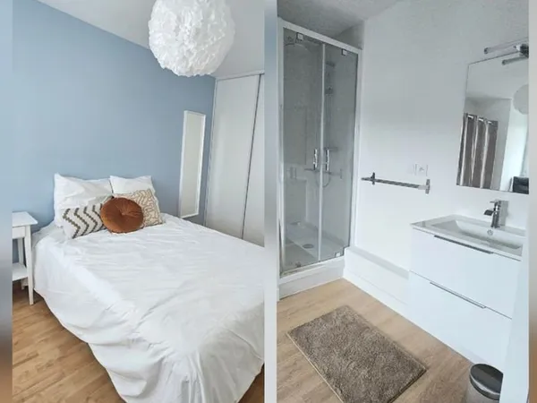 Super colocation avec chambre avec douche privée au pied du tram 17