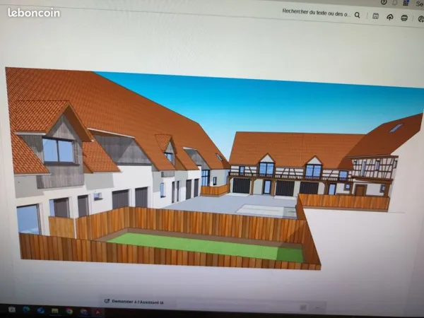 Grange avec permis accordé et purgé