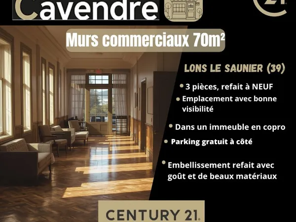 Local 3 pièces 70 m²