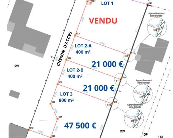 Terrains à construire viabilisés